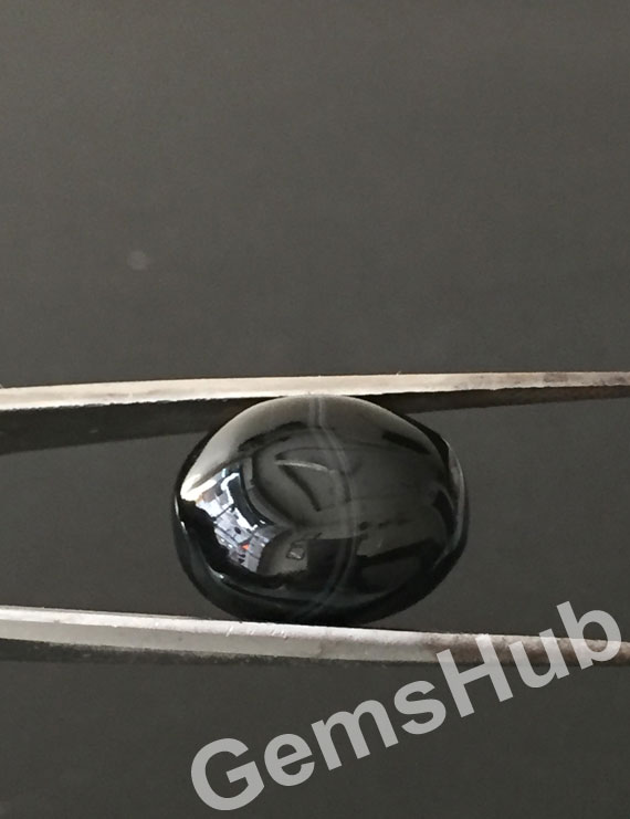 Natural Certified Sulemani Black Hakik Stone, 11.70 ct